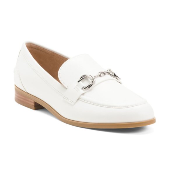 Stuart Weitzman Shoes - STUART WEITZMAN Leather Owen Buckle Loafers